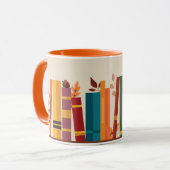 Mug Autumn season cozy book stack  Taza (Devant gauche)