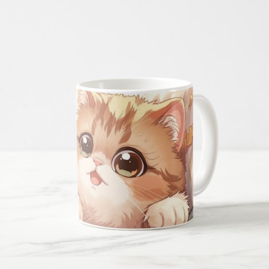 Mug “Autumn Snuggle Scottish Fold” Cute Scottish Fold (Devant droit)