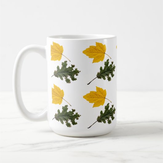 Mug Autumn Symmetry Leaf Pattern (Gauche)