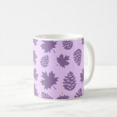 Mug Autumnal Leafs in Purple Tones - Nature Pattern (Devant droit)