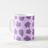 Mug Autumnal Leafs in Purple Tones - Nature Pattern (Devant gauche)