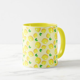 Mug aux citrons jaunes