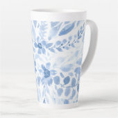 Mug aux fleurs bleues et blanches (Angle droit)