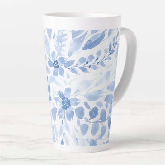 Mug aux fleurs bleues et blanches (Angle droit)