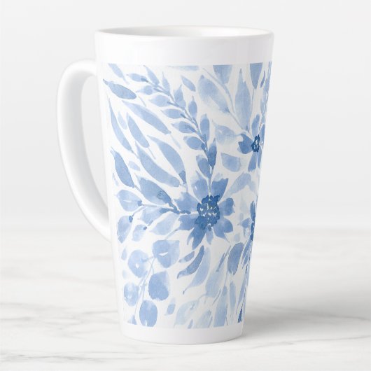 Mug aux fleurs bleues et blanches (Angle gauche)