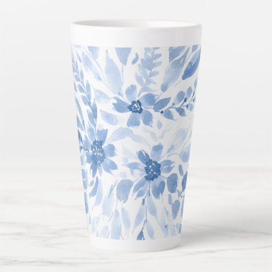 Mug aux fleurs bleues et blanches (Devant)
