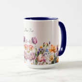 Mug aux fleurs colorées de printemps (Devant droit)