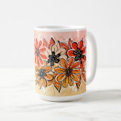 Mug aux fleurs d'automne (Devant droit)