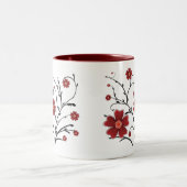 Mug aux fleurs rouges (Centre)