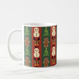 Mug aux icônes de Noël rétro mignon