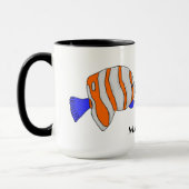 Mug aux poissons d'argent, d'orange et de bleu (Gauche)