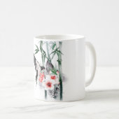 Mug Avaler avec bambou et fleurs Classique (Devant droit)