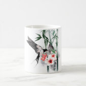 Mug Avaler avec bambou et fleurs Classique (Centre)