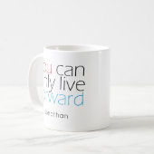 Mug Avancer en direct | Citation de motivation avec ty (Devant gauche)
