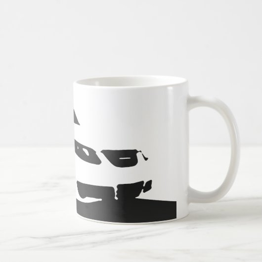 Mug Avant aérien de Saab 9-5 - charbon de bois sur le (Droite)