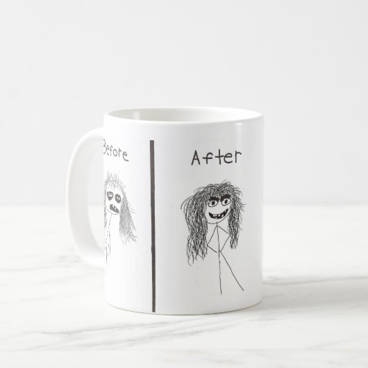 Mug Avant/après (Devant gauche)