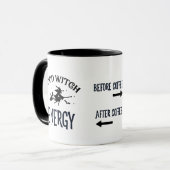 Mug Avant et après Coffee Witch Energy (Devant gauche)