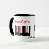 Mug Avant et après la boue intervale du diable du café (Devant gauche)