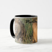Mug Avant et après le café LION Personnaliser le nom (Devant gauche)