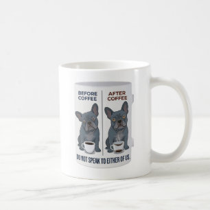 Mug Avant le café après le café Drôle de Bouledogue Fr