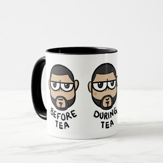 Mug Avant/pendant/après thé (Devant gauche)