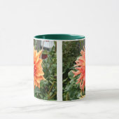 Mug avec 2 photos de dahlias orange (Centre)