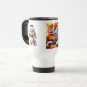 Mug avec adorable conception d'un lapin & chatons (Devant gauche)