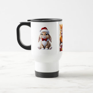 Mug avec adorable conception d'un lapin & chatons