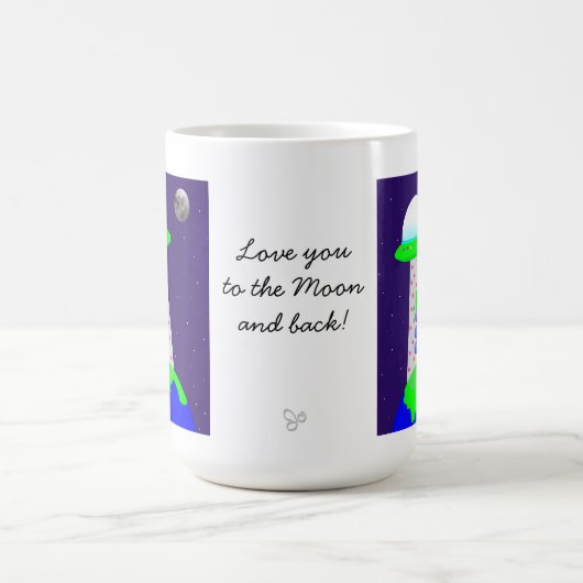 Mug avec alien "Love you to the moon" par Jo Image (Centre)