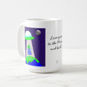 Mug avec alien "Love you to the moon" par Jo Image (Devant gauche)