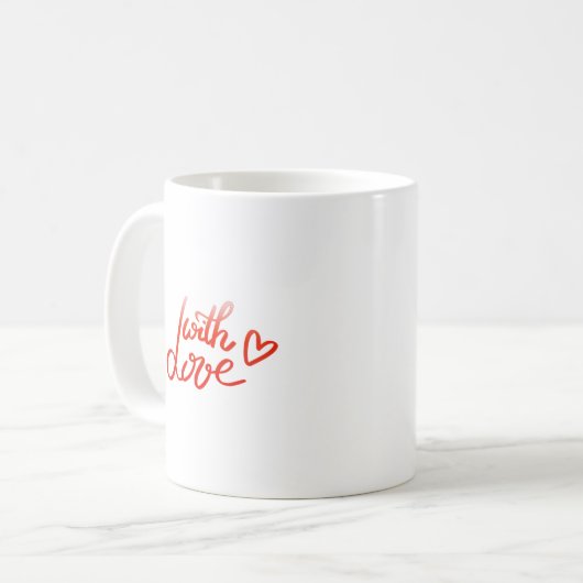 Mug avec amour (Devant gauche)