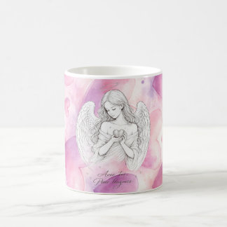 Mug avec ange et cœur – Cadeau amour éternel Koffiemok
