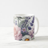 Mug avec aquarelle motif floral 1/6 (Devant droit)