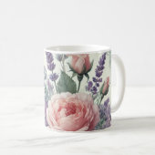 Mug avec aquarelle motif floral 4/6 (Devant droit)