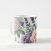 Mug avec aquarelle motif floral 4/6 (Devant gauche)