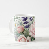Mug avec aquarelle motif floral 5/6 (Devant gauche)