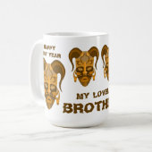 MUG AVEC ART DE MASQUE TARDIF (Devant gauche)