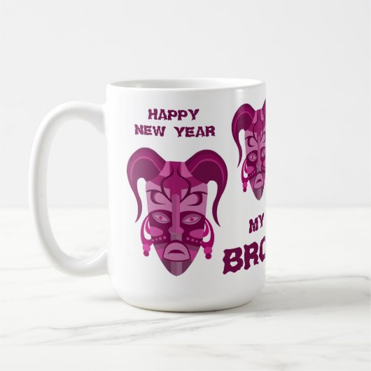 MUG AVEC ART DE MASQUE TARDITIONNEL (Gauche)