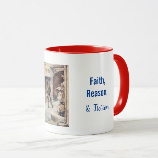 Mug avec Bob Cratchit avec Tiny Tim (Devant droit)
