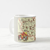 Mug avec carte illustrée de l'Alsace Lorraine Fran (Devant gauche)