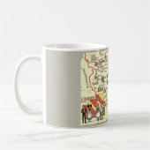 Mug avec carte illustrée de l'Alsace Lorraine Fran (Gauche)
