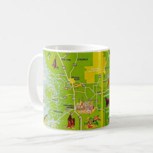 Mug avec carte vintage du comté de Citrus en Flori