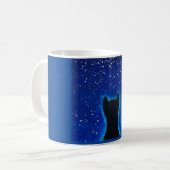 Mug Avec Chat Silhouete Sous Ciel Égaré (Devant gauche)