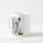 Mug avec chiot Bouledogue Français mignon (Devant gauche)
