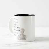 Mug avec citation de Marc Aurèle (Devant gauche)