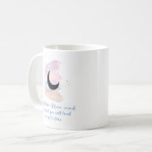 Mug avec citation et design lune pastel (Devant gauche)