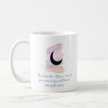 Mug avec citation et design lune pastel