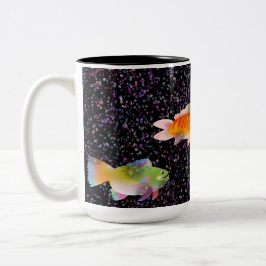 Mug avec Comical & Coloré Poisson Fun (Gauche)