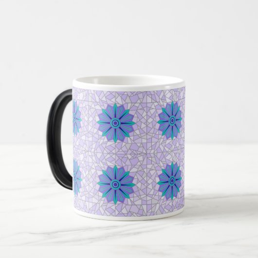MUG AVEC COOL BLUE FLOWART (Devant gauche)
