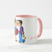 Mug avec couple romantique - Amour (Devant droit)